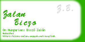 zalan biczo business card